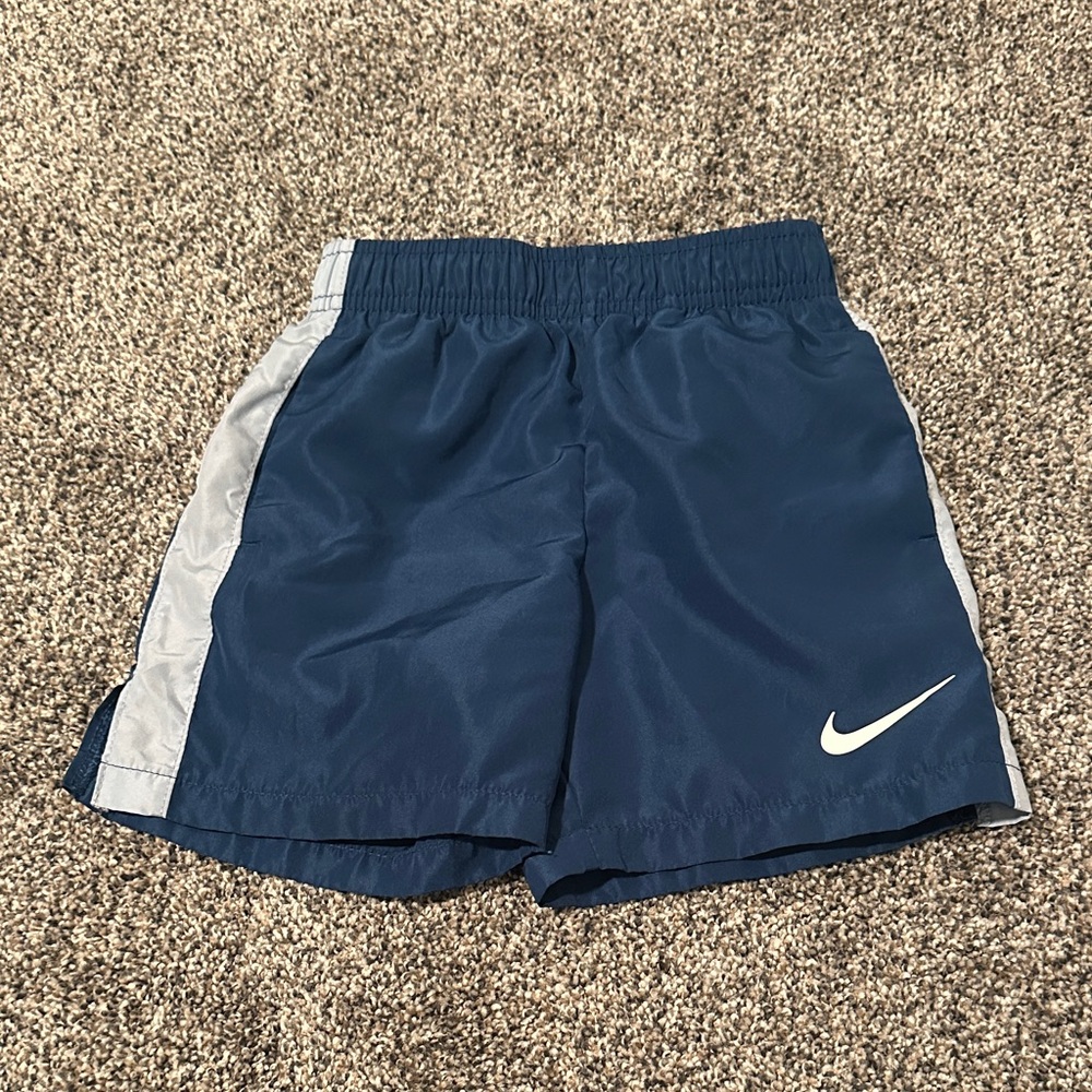 Nike Navy and Gray Boys Athletic Shorts